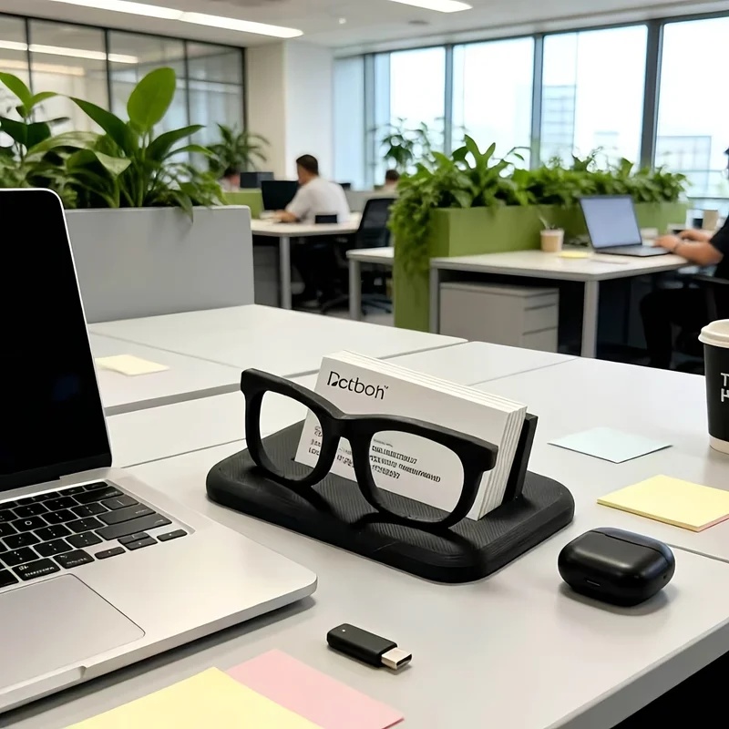 Office Furniture Names - Creativity Glasses Shape Business Card Holder
