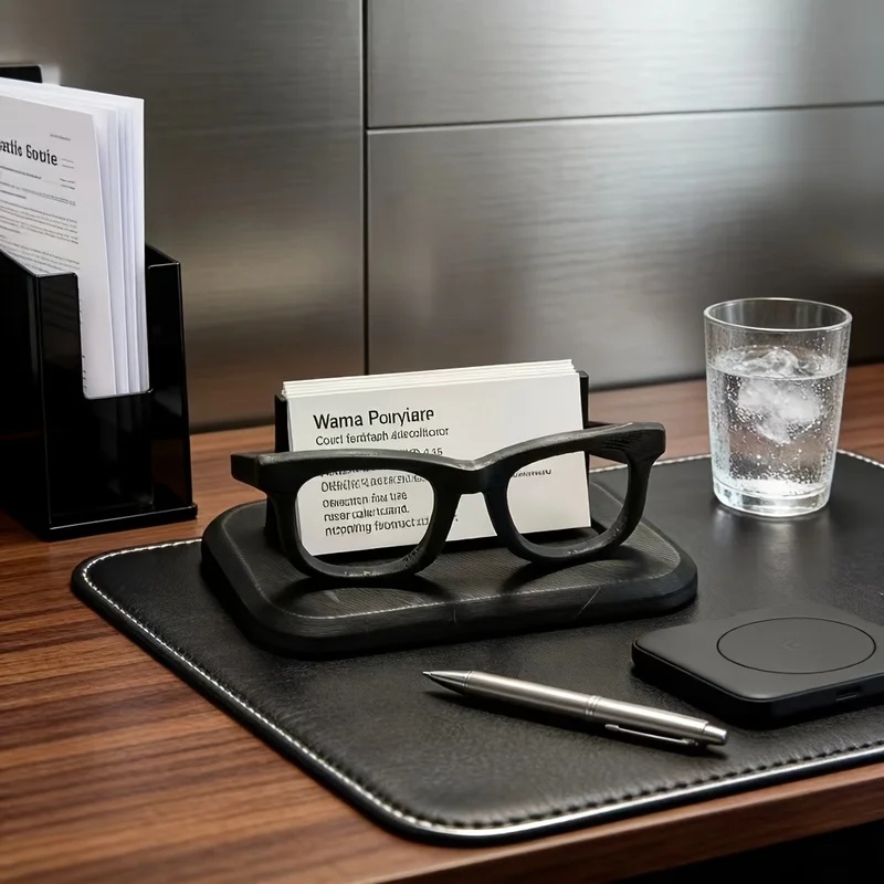 Office Furniture Names - Creativity Glasses Shape Business Card Holder