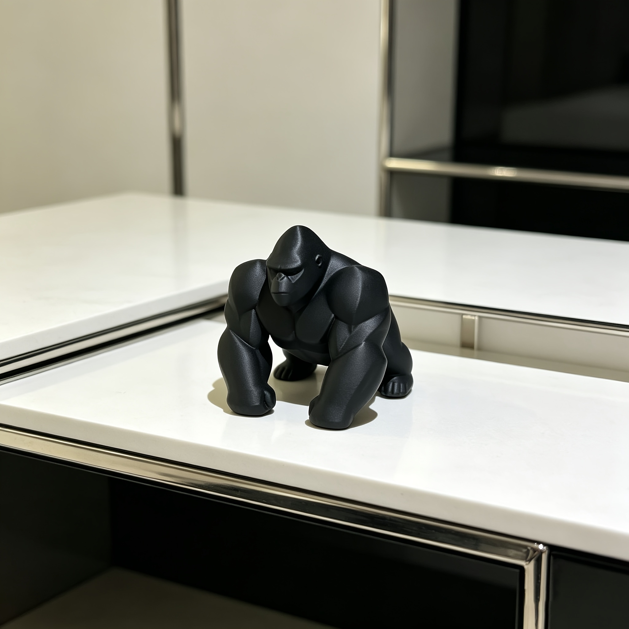 Office Furniture At Home - Geometric Gorilla Figurine 3D Printing Minimalist