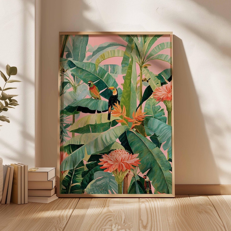 1pc Retro Tropical Canvas Post - Office Furniture At Home review and price