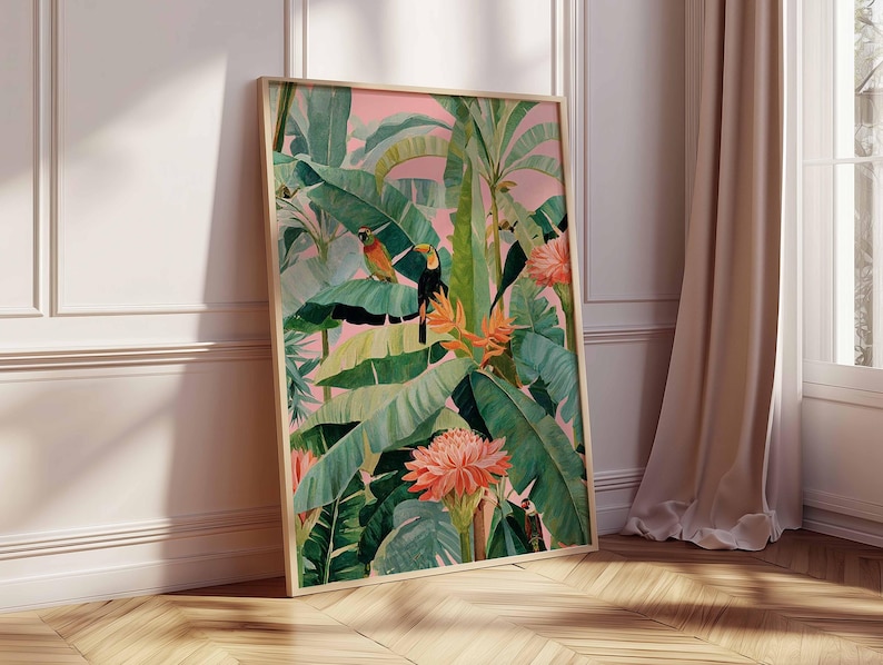 1pc Retro Tropical Canvas Post - Office Furniture At Home review and price