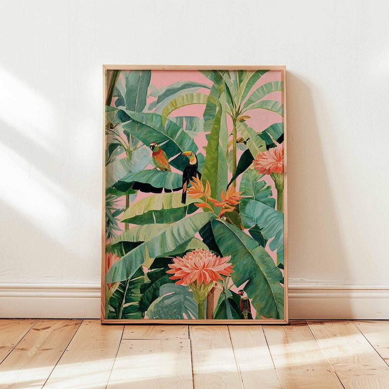 1pc Retro Tropical Canvas Post - Office Furniture At Home review and price