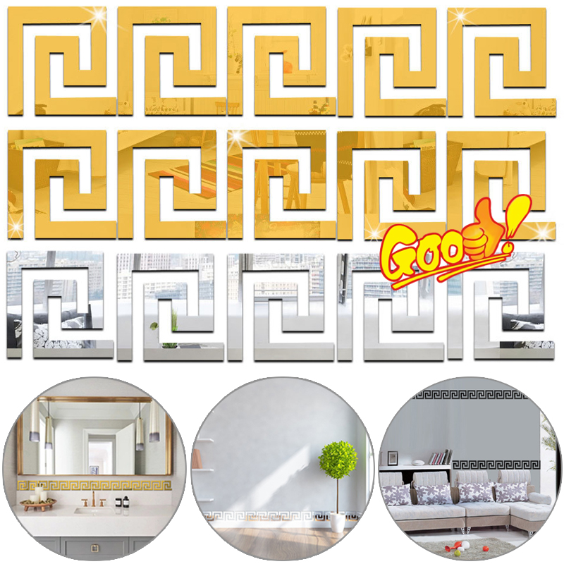 10PCS 3D Art Mirror Surface Wa - Office Furniture At Home review and price