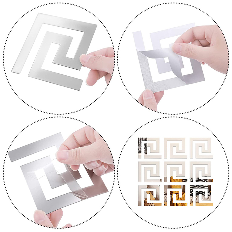 10PCS 3D Art Mirror Surface Wa - Office Furniture At Home review and price