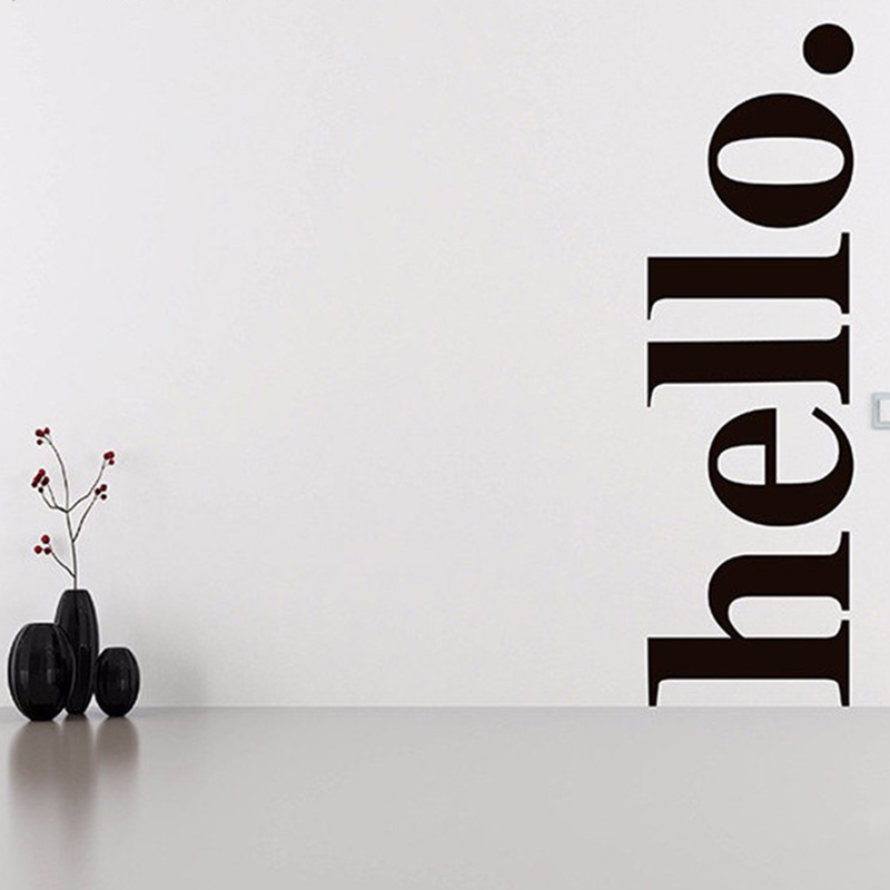 Hello Quotes Wall Sticker Viny - Office Furniture At Home review and price
