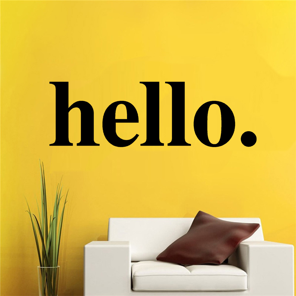 Hello Quotes Wall Sticker Viny - Office Furniture At Home review and price