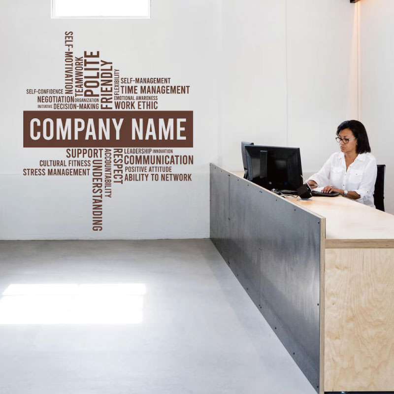 Custom Business Name Vinyl Wal - Office Furniture Names review and price