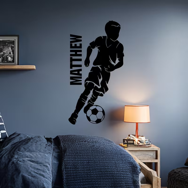 1pc Custom Soccer Wall Decal P - Office Furniture Names review and price