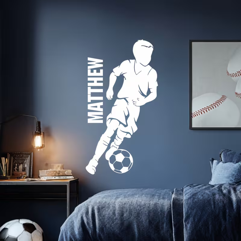 1pc Custom Soccer Wall Decal P - Office Furniture Names review and price