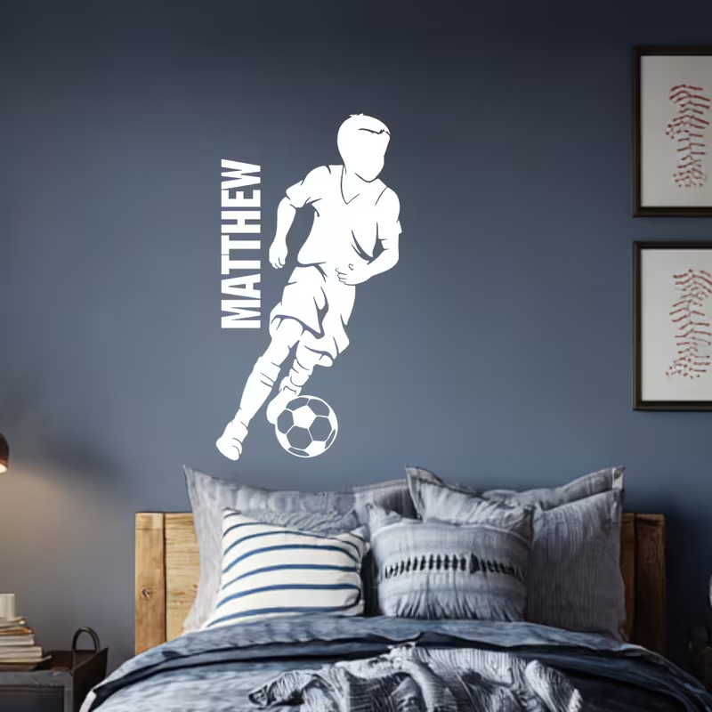 1pc Custom Soccer Wall Decal P - Office Furniture Names review and price