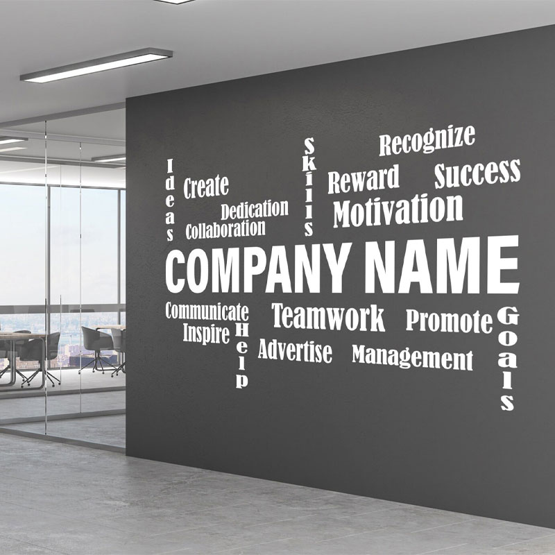 Customizable Company Name Wall - Office Furniture Names review and price
