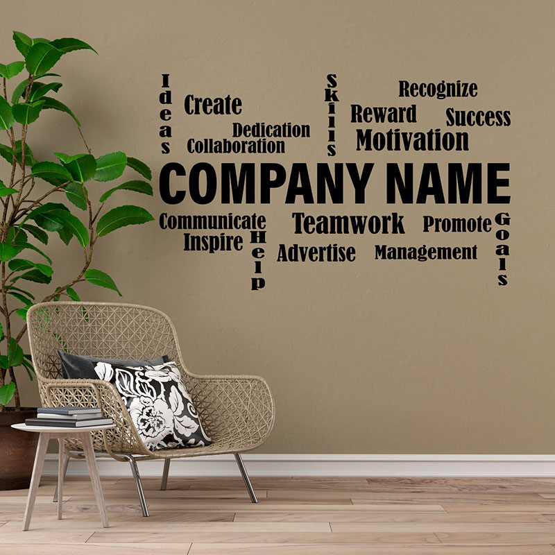 Customizable Company Name Wall - Office Furniture Names review and price