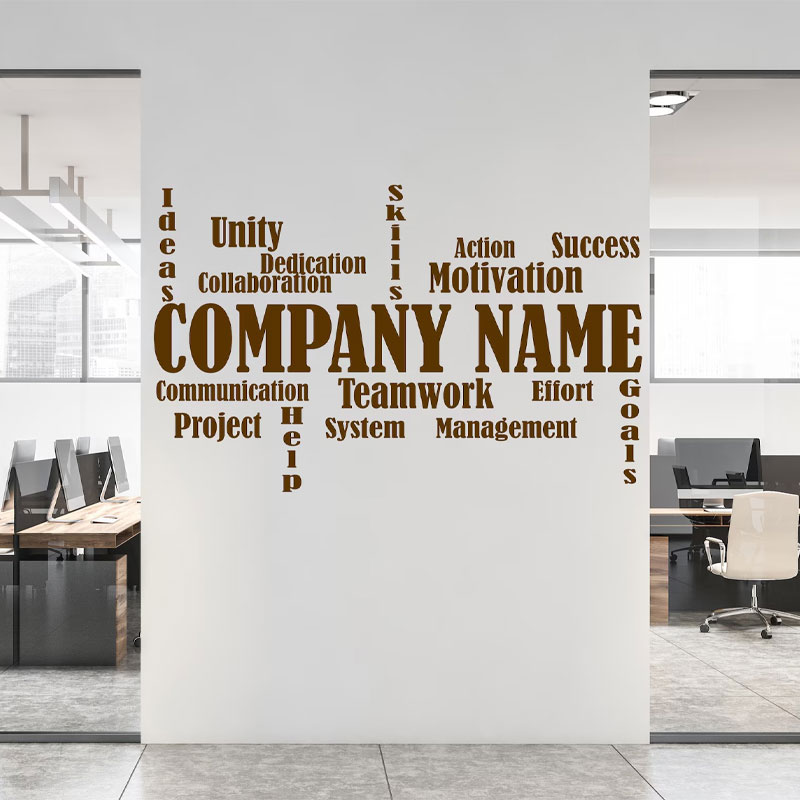 Customizable Company Name Wall - Office Furniture Names review and price
