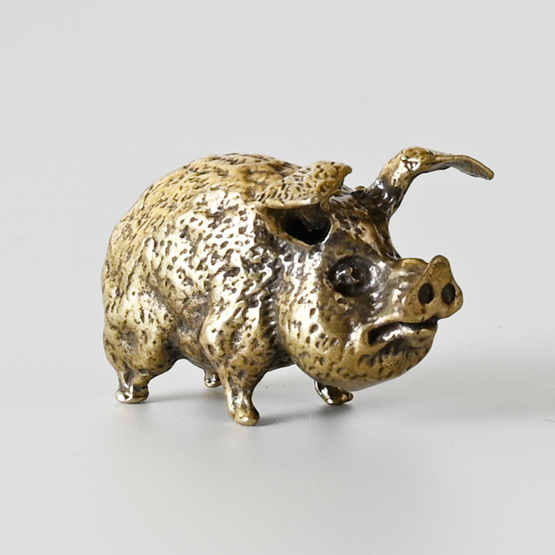 Vintage Brass Pig Small Orname - Office Furniture At Home review and price