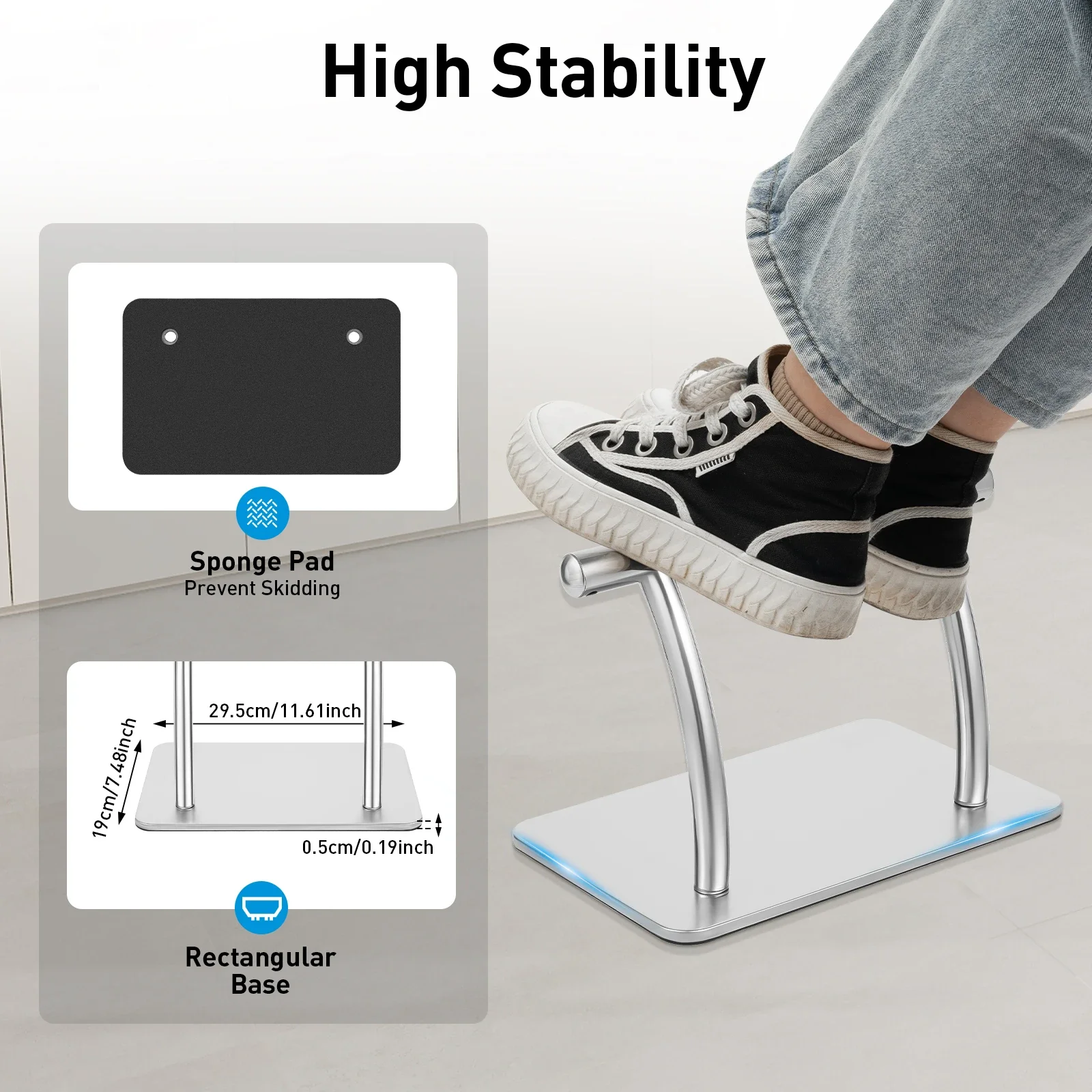 Stainless Steel Foot Rest for  - Office Furniture At Home review and price