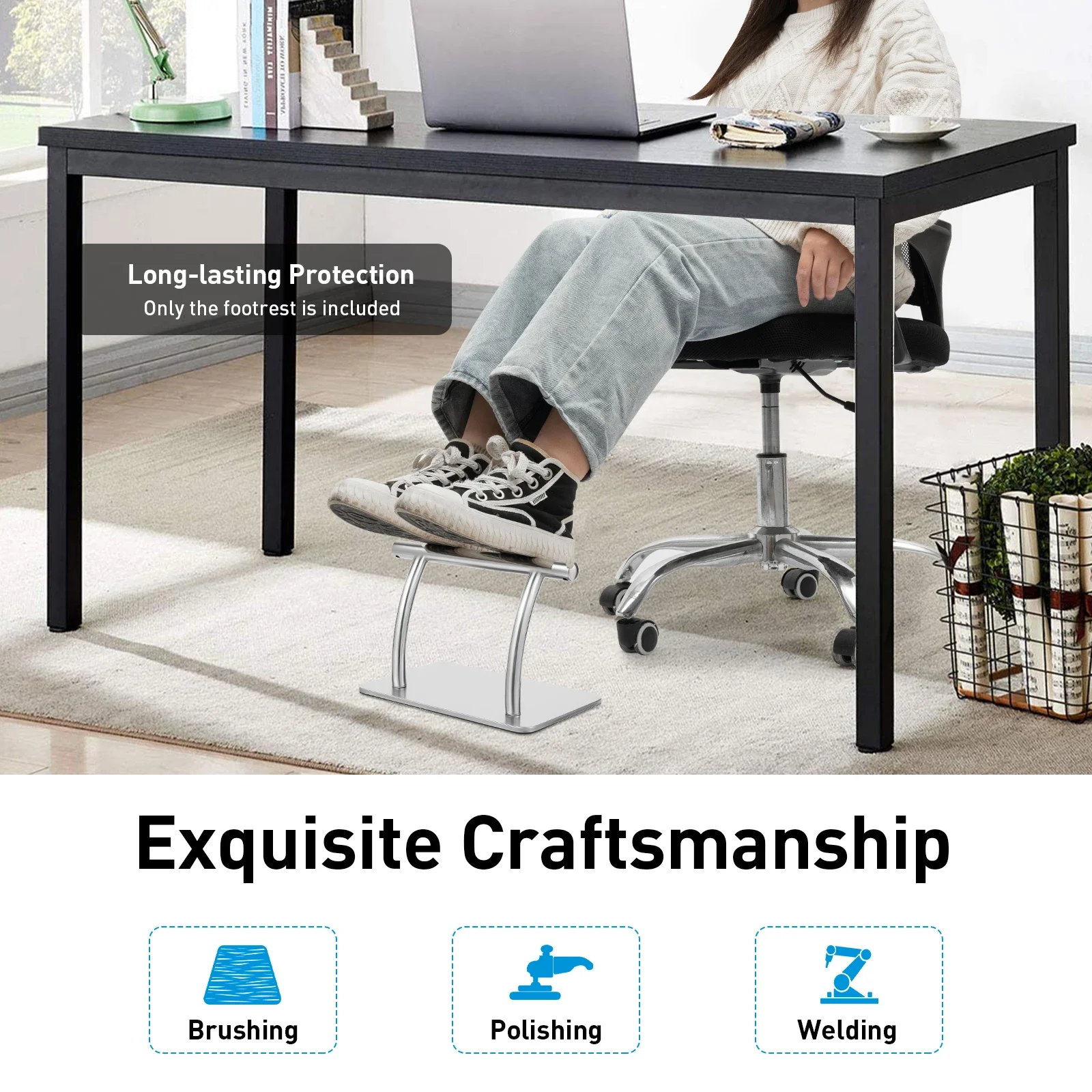 Stainless Steel Foot Rest for  - Office Furniture At Home review and price