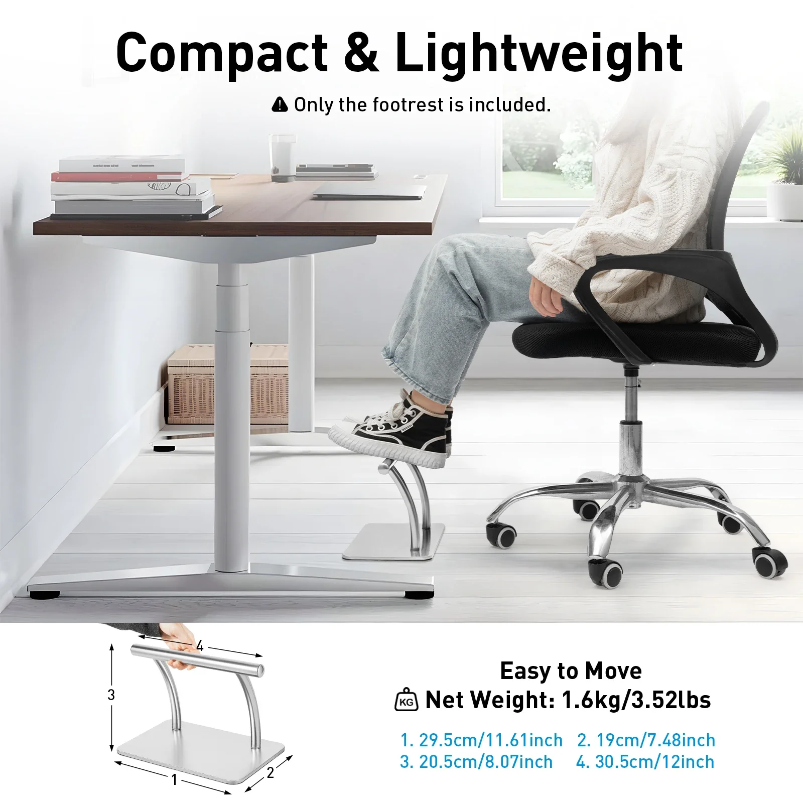 Stainless Steel Foot Rest for  - Office Furniture At Home review and price