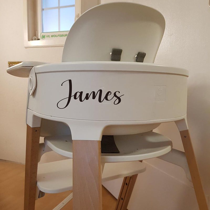 Custom Name High Chair Sticker - Office Furniture Names review and price